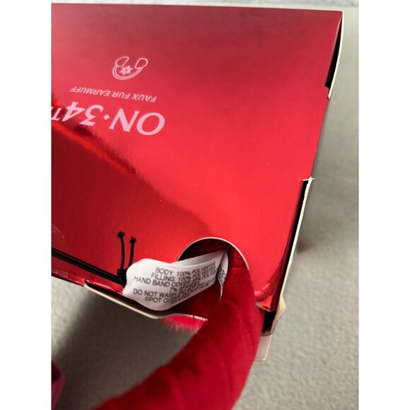 ON 34TH Women's Faux Fur Earmuffs Red One Size Cute & Cozy Gift Box NWT's - Picture 5 of 7
